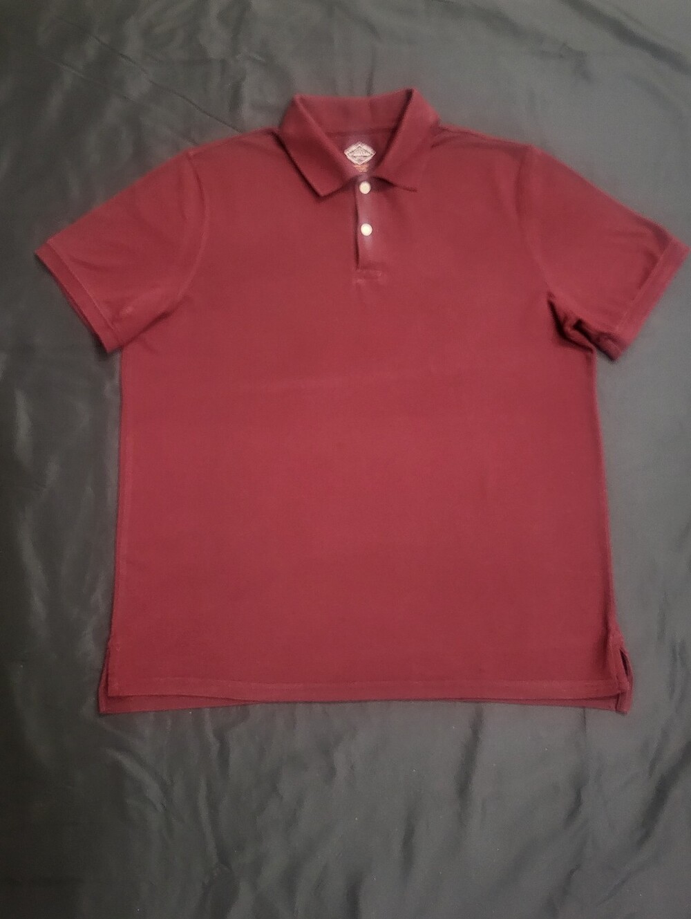 St. John's Bay Qork/School Uniform Burgundy Collard Shirt Men Size Medium